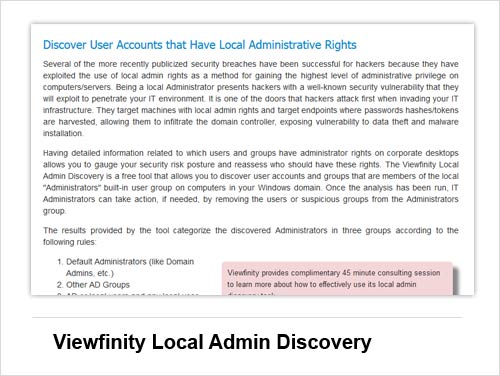 Viewfinity Local Admin Dicscovery