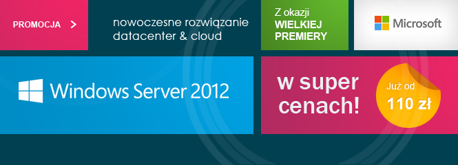 promocja Microsoft Windows Server 2012